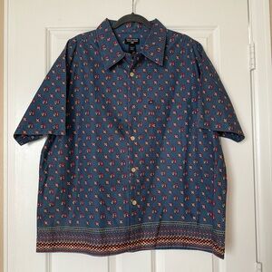 Vintage Polo jeans Ralph Lauren Aztec print Shirt Size Large